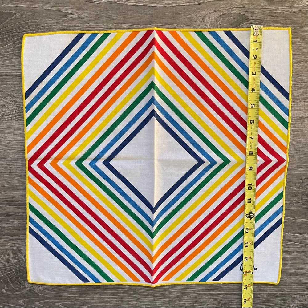 *Vintage Vera Neumann 3 Colorful Striped Cloth Napkins - Picture 2 of 4